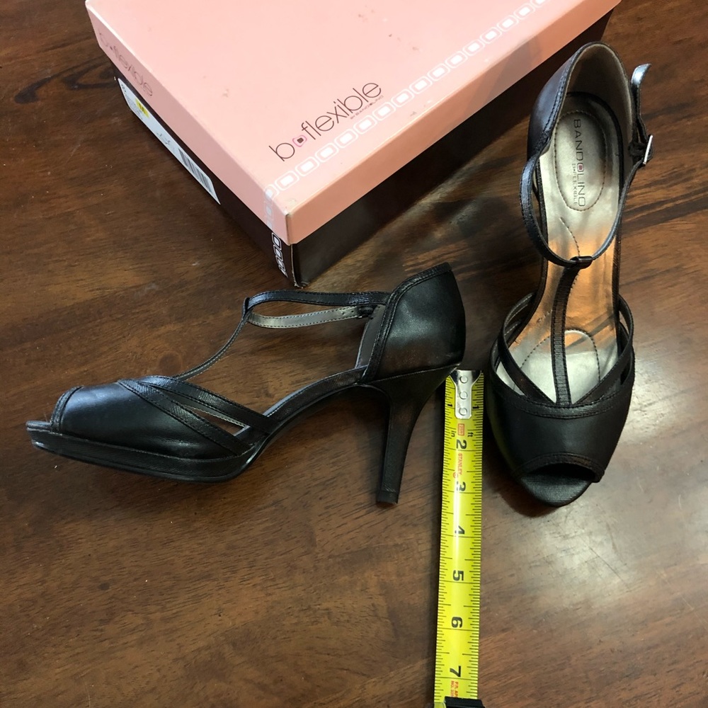 b flexible Black 3.5 inch Heel